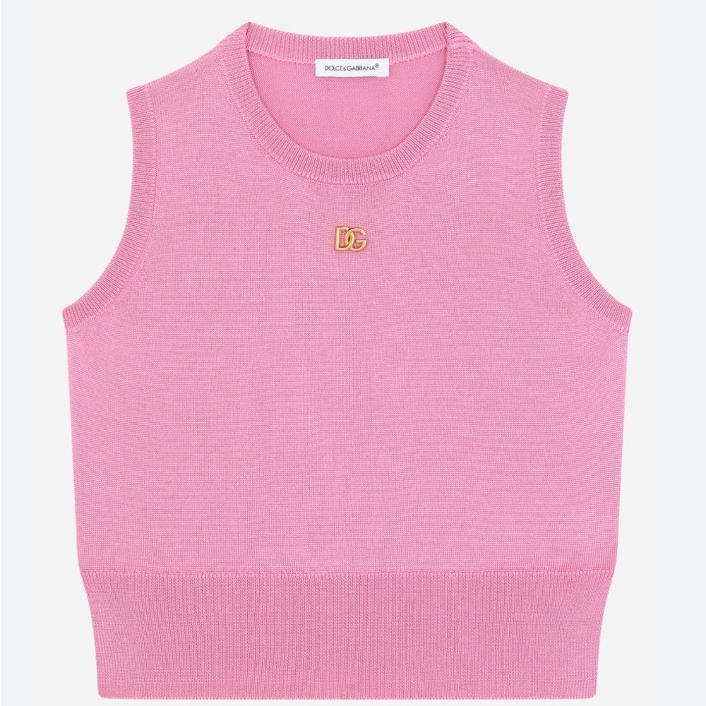 VINTAGE | Dolce & Gabbana Maglie Pink Sweater Vest Sz42